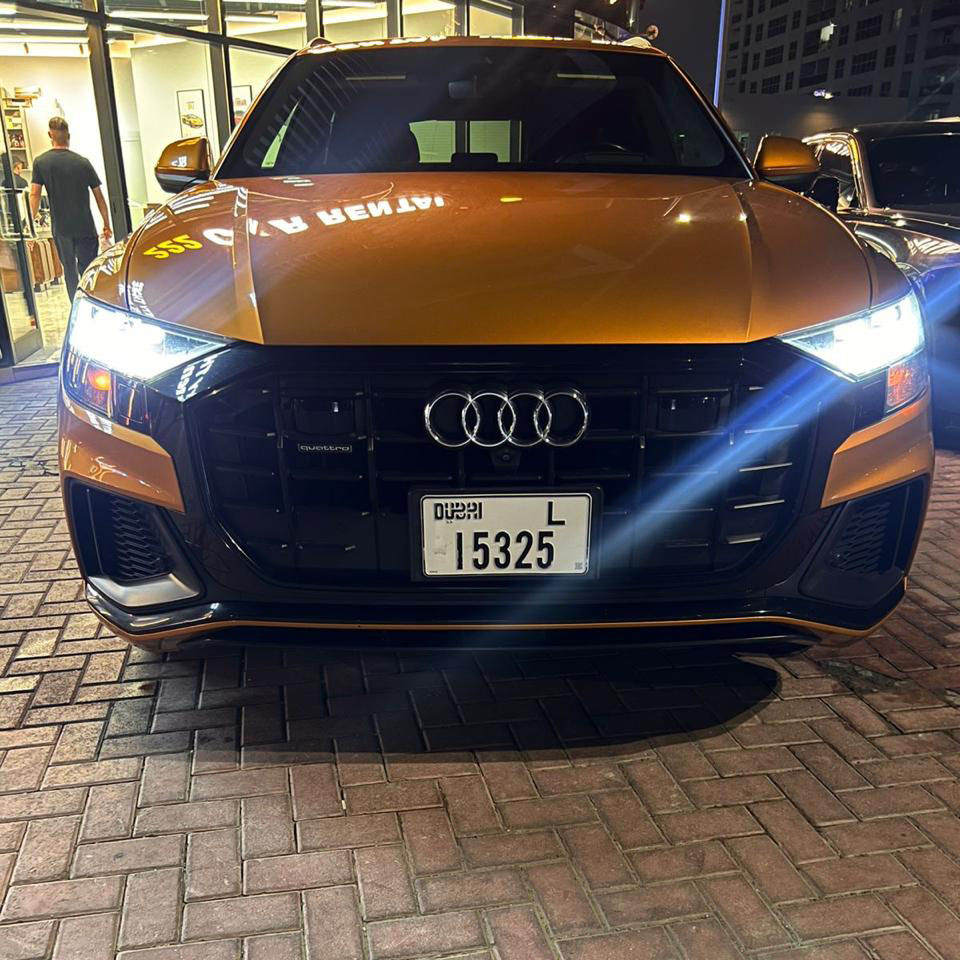 Audi Q8 Gold 2023 rental dubai