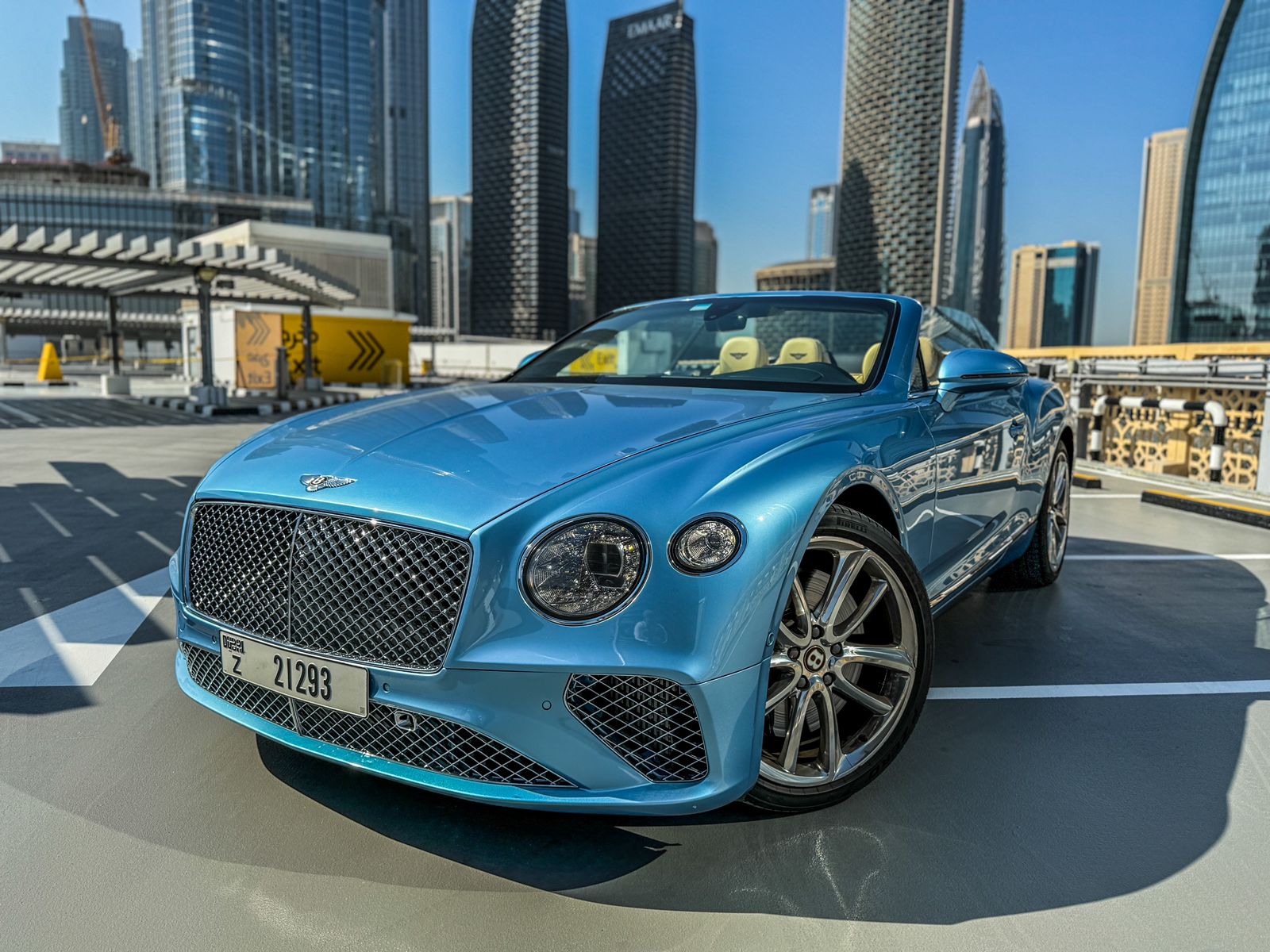 Bentley Continental GTC Blue 2023 rental dubai