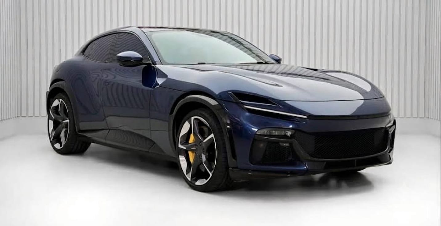 Ferrari Purosangue  Blue and Zafran colours 2025 rental dubai