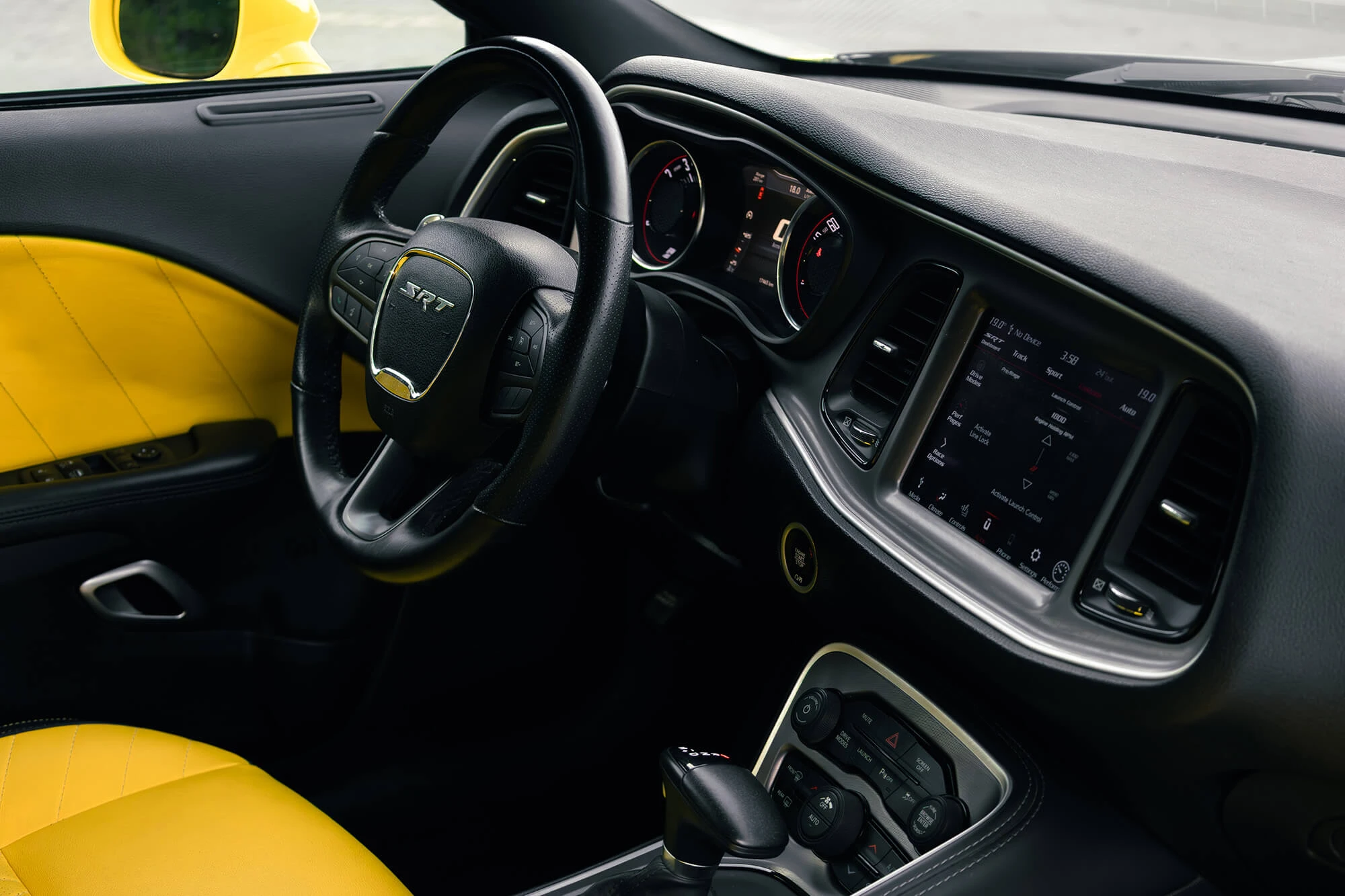 Dodge Challenger R/T Scat Pack Yellow  YELLOW 2021 Rental Dubai