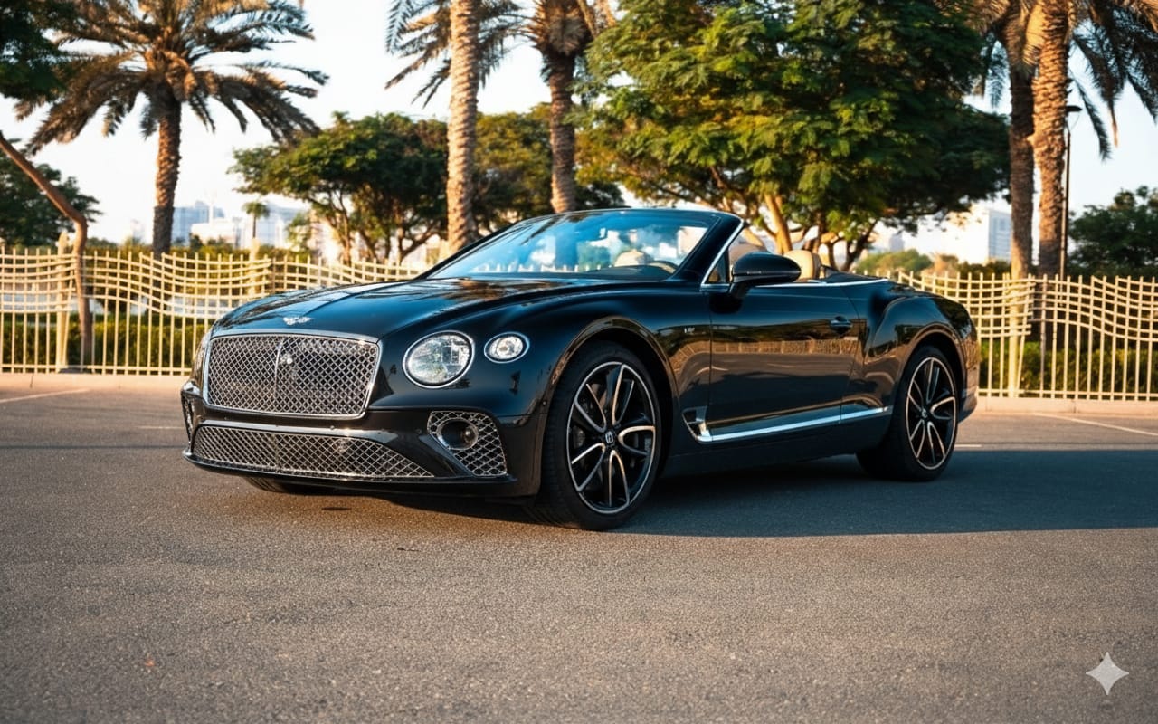 louer Bentley Continental GTC Black with Brown Interior  BLACK 