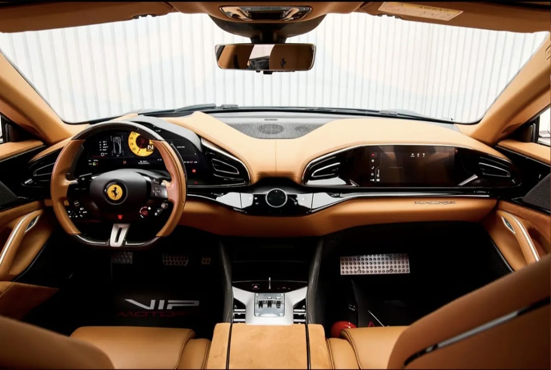 Ferrari Purosangue  Blue and Zafran colours  BLUE 2025 Rental Dubai