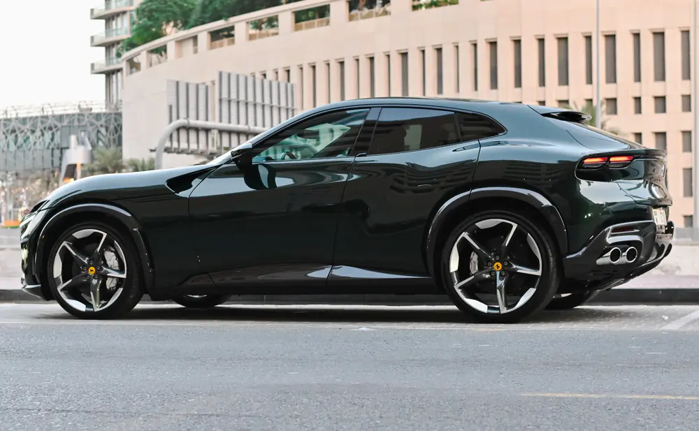 Ferrari Purosangue  With Driver  Dark Green 2024 Rental Dubai