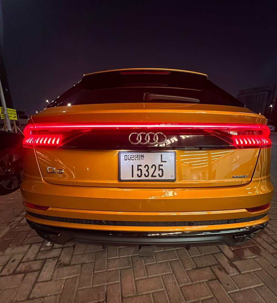 Audi Q8 Gold  GOLDEN 2023 Rental Dubai