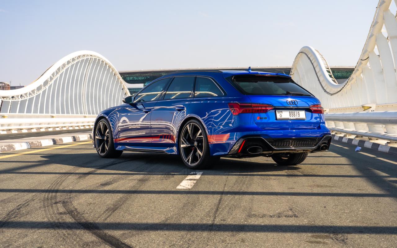 Audi RS6 Avant   BLUE 2023 Rental Dubai