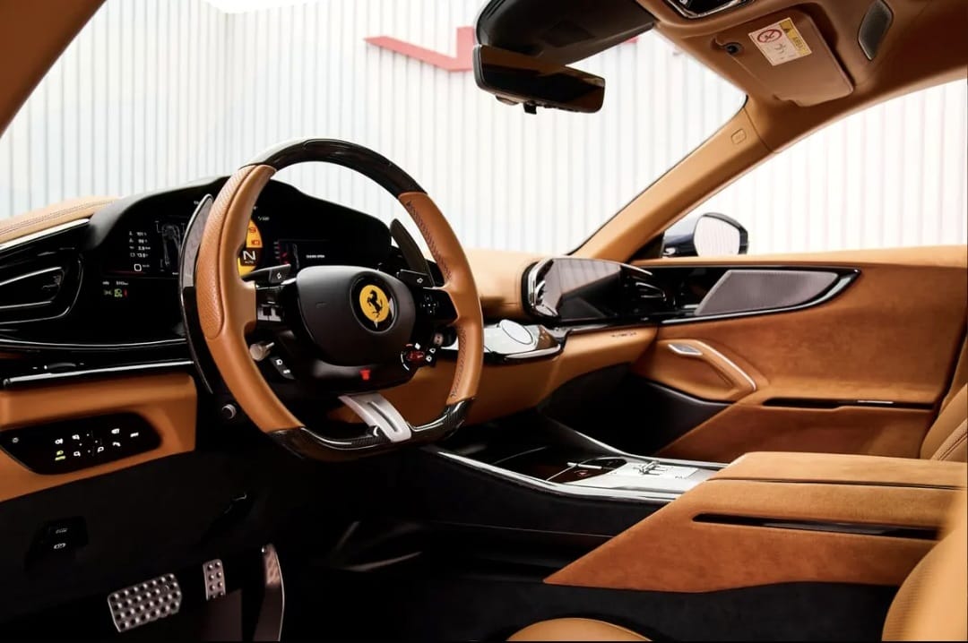 Ferrari Purosangue  Blue and Zafran colours  BLUE 2025 Rental Dubai