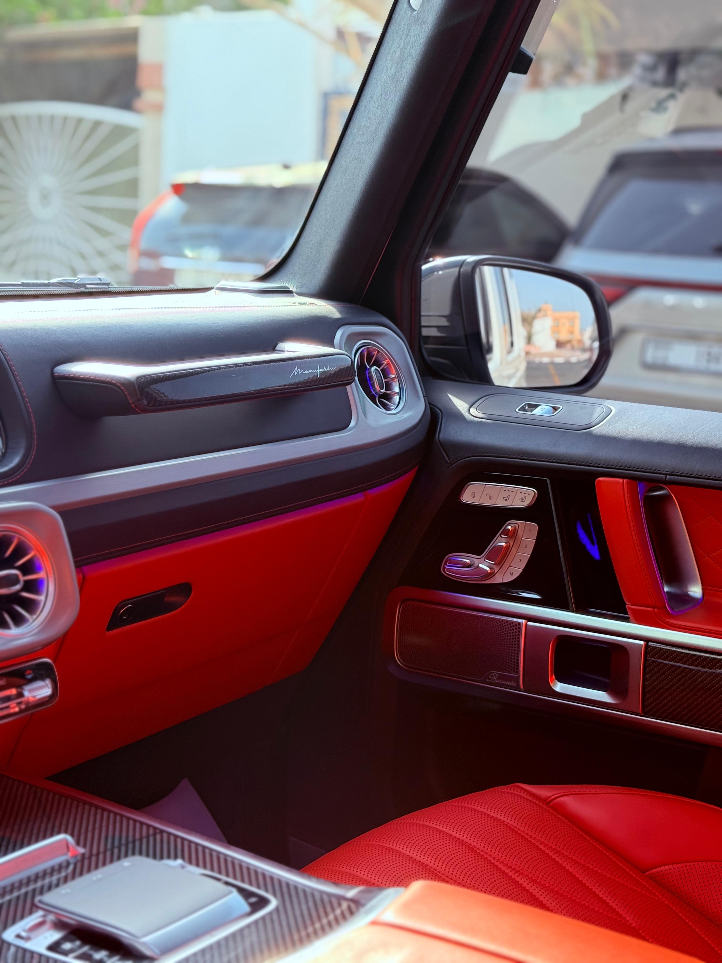 Mercedes G63 AMG  White with Red Interior  WHITE 2026 Rental Dubai