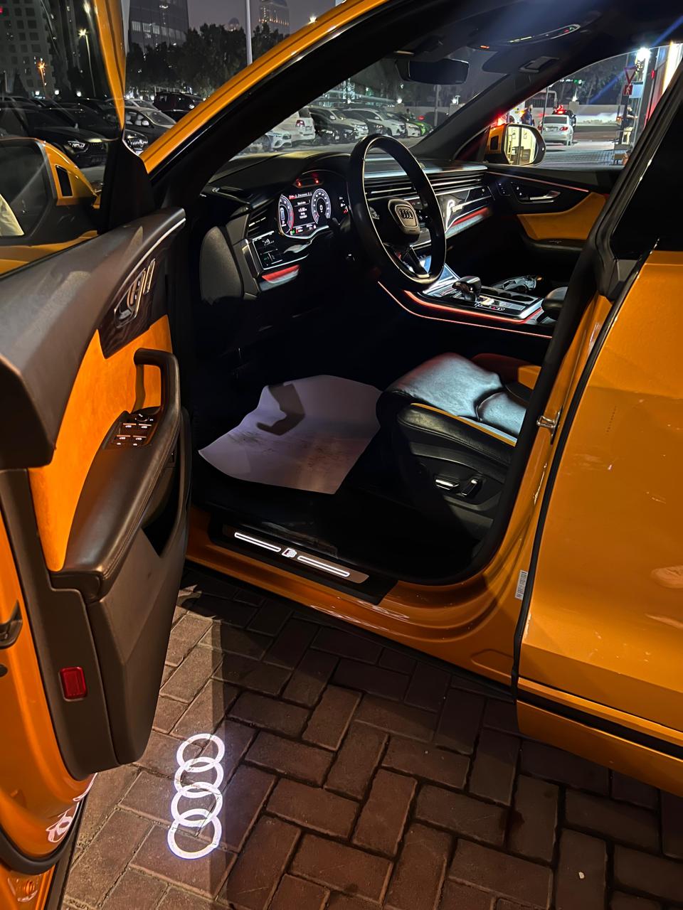 hire Audi Q8 Gold 2023 in dubai