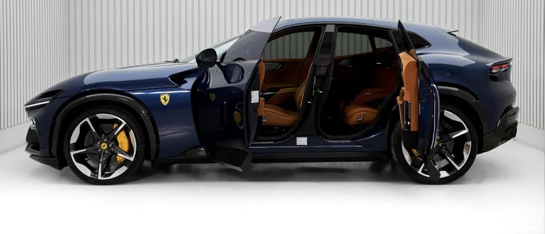 Ferrari Purosangue  Blue and Zafran colours  BLUE 2025 Rental Dubai