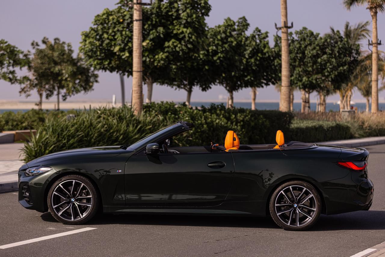 BMW 430i Convertible Olive Green   GREEN 2023 Rental Dubai