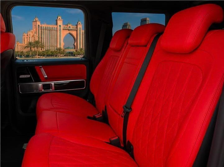 استئجار Mercedes G63 AMG  Black and Red interrior  ???? 2025 فى دبي