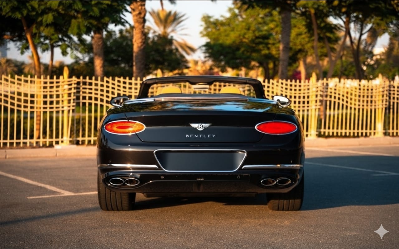 louer Bentley Continental GTC Black with Brown Interior  BLACK 
