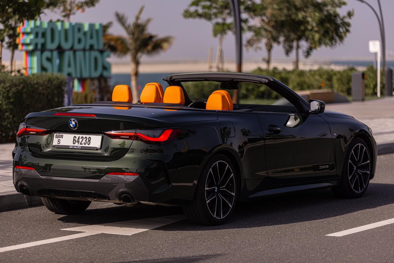 BMW 430i Convertible Olive Green   GREEN 2023 Rental Dubai