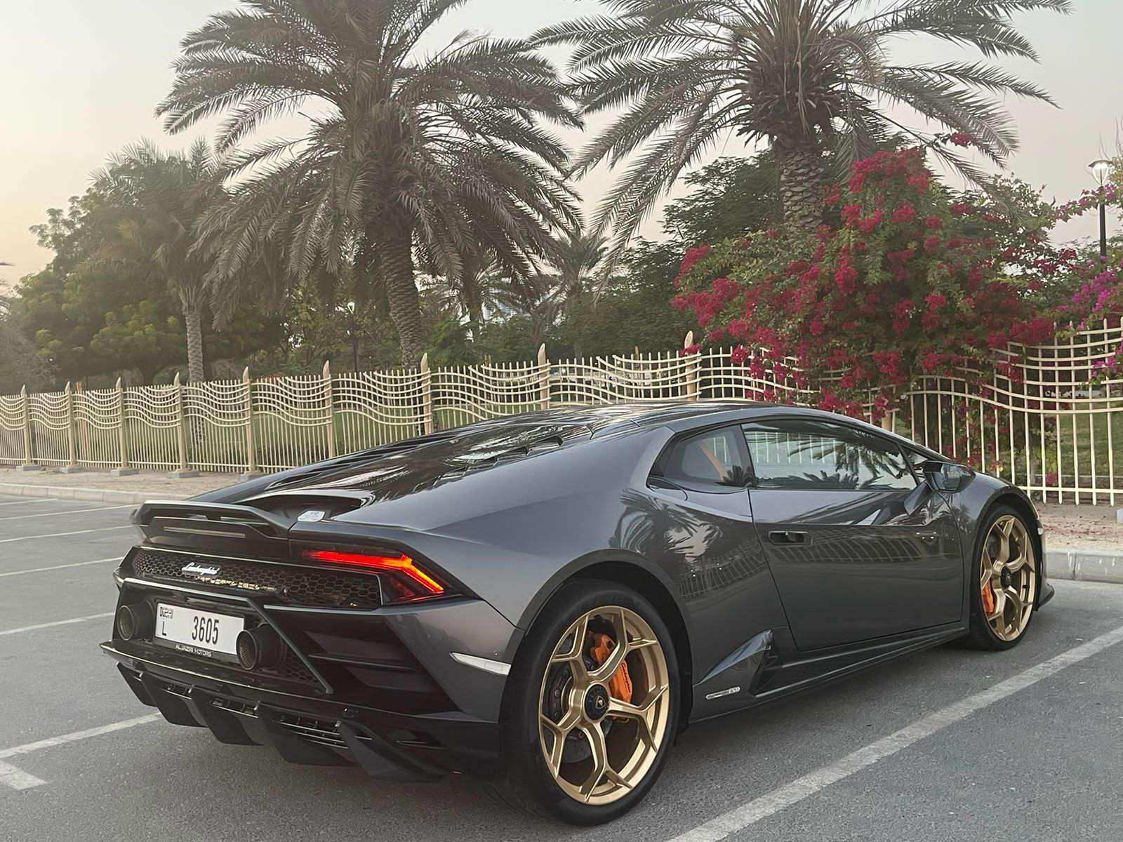 Lamborghini Huracan Evo Coupe grey Without Deposit   GREY 2022 Rental Dubai