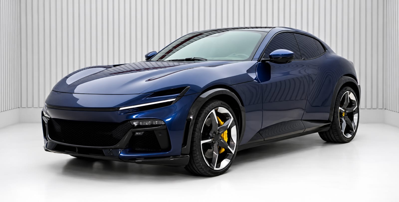 Ferrari Purosangue  Blue and Zafran colours  BLUE 2025 Rental Dubai