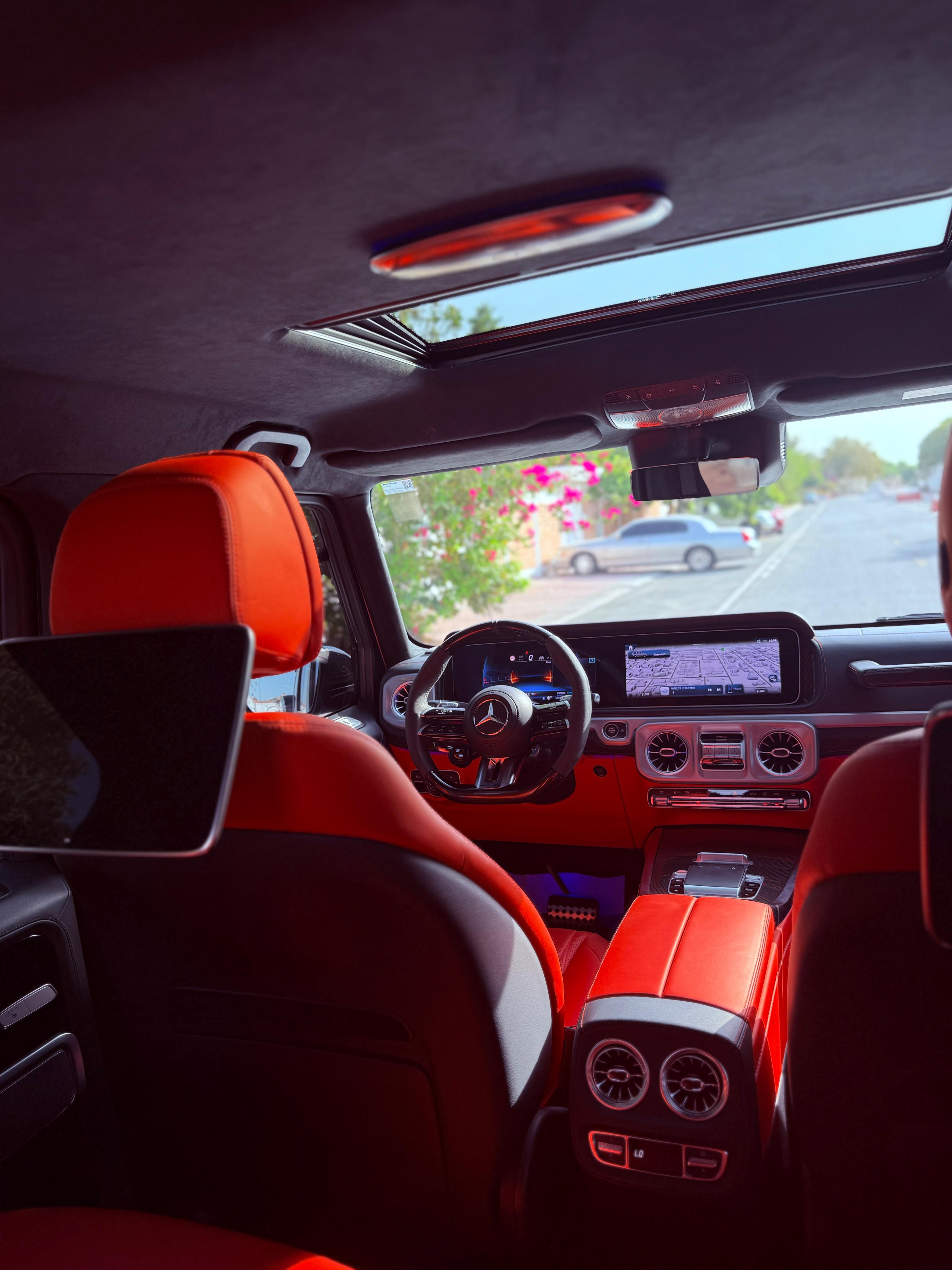 Mercedes G63 AMG  White with Red Interior  WHITE 2026 Rental Dubai