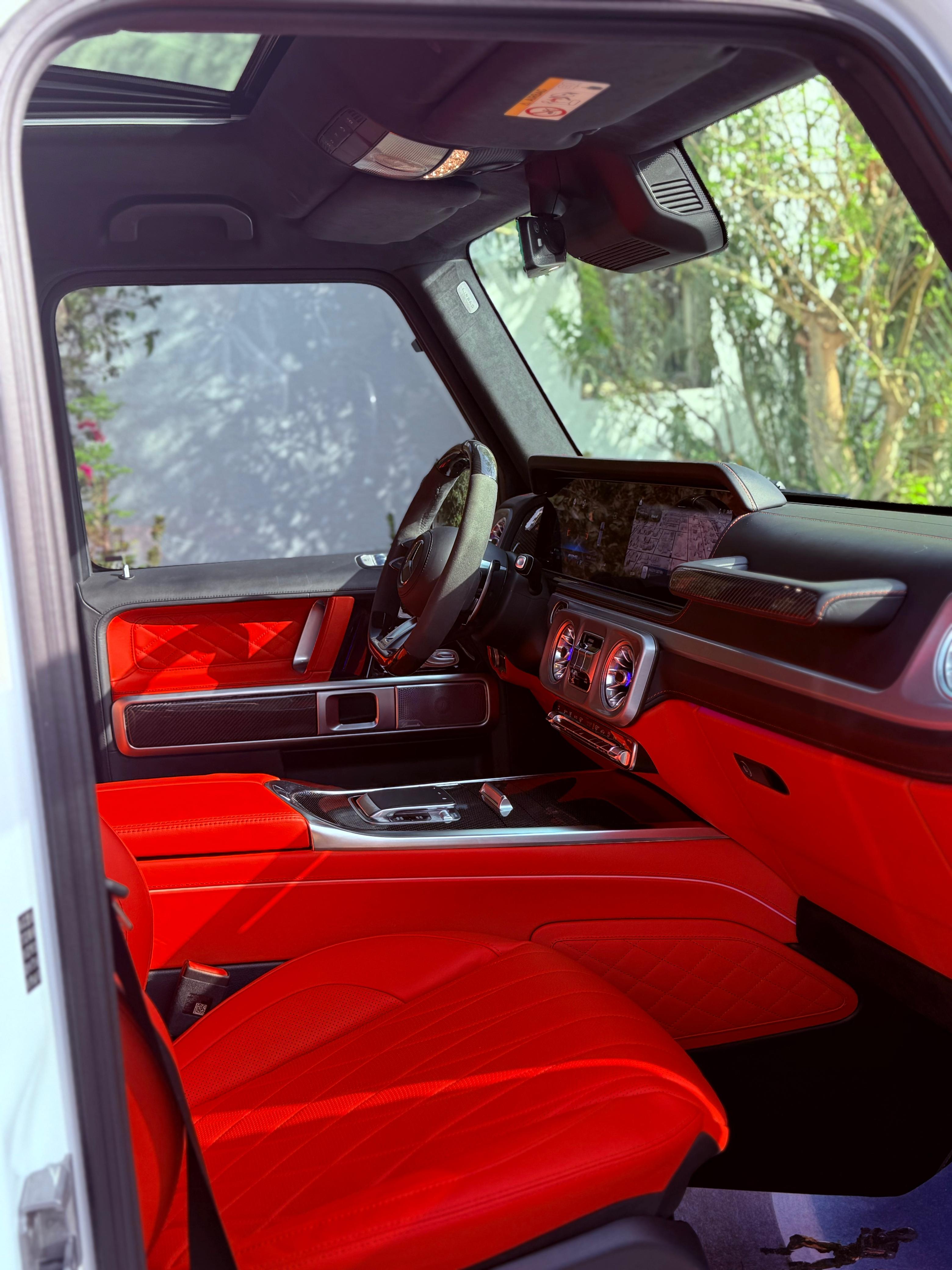 Mercedes G63 AMG  White with Red Interior  WHITE 2026 Rental Dubai