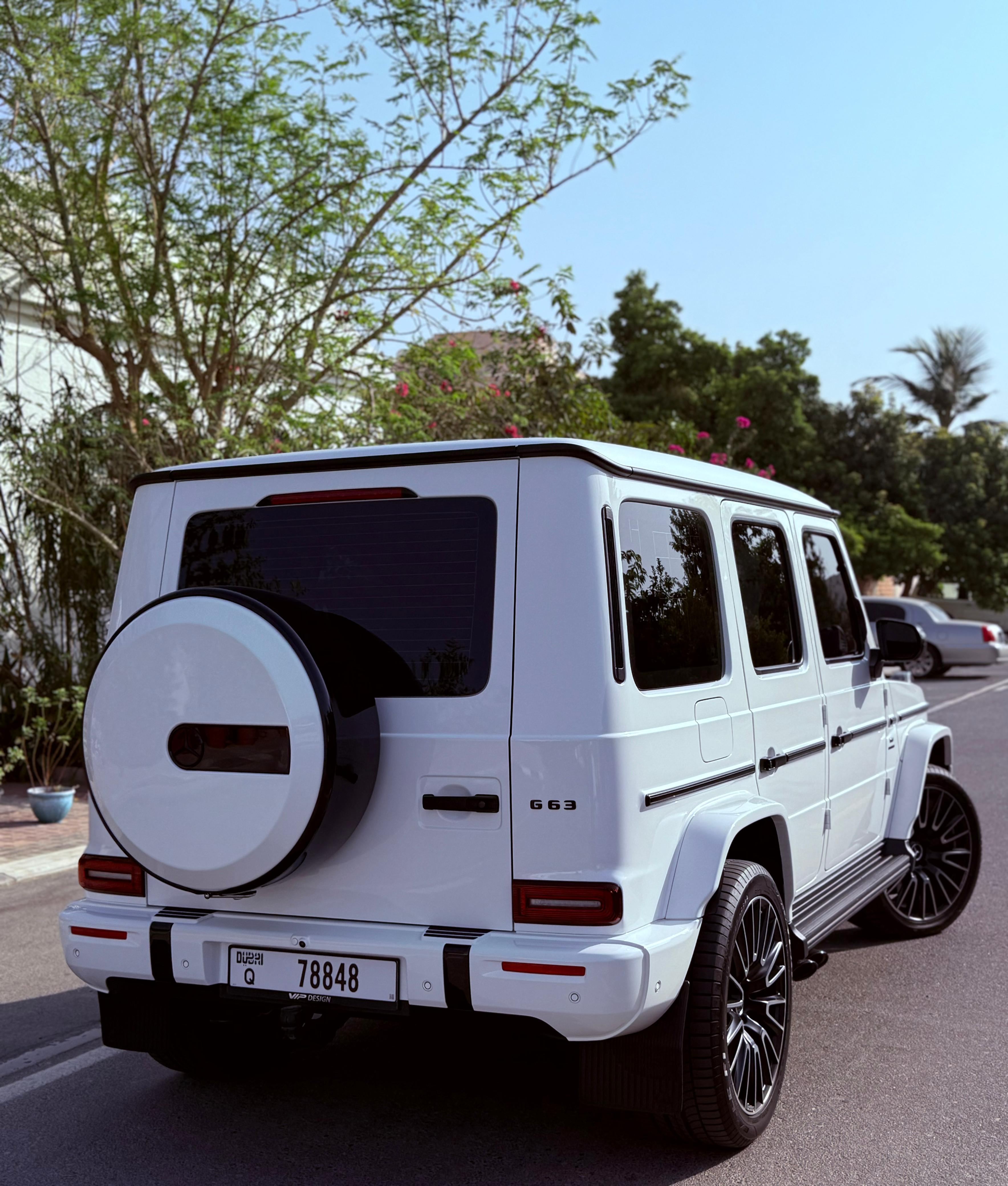 Mercedes G63 AMG  White with Red Interior  WHITE 2026 Rental Dubai